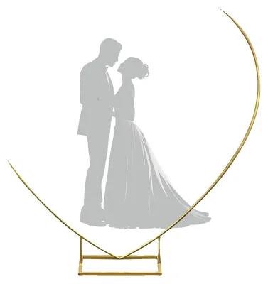 Imagen del producto de Soportes de arco metálicos, un fondo elegante para eventos, duraderos y reutilizables, color dorado