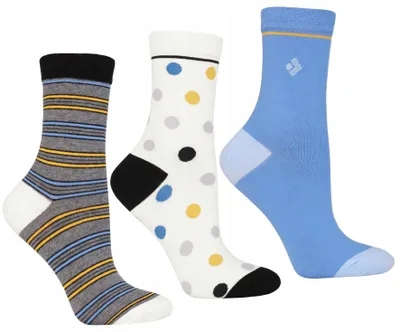 Produktbild von Hohe Damen Socken - Bunt - Gestreift - 3 Paar - 38-41
