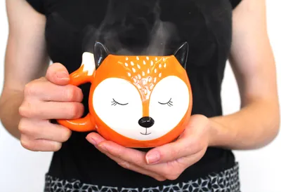 Produktbild von Winkee - Magische "Dreaming Fox" Kaffeetasse I XXL Tasse I ca. 450 ml I Für den perfekten Kaffee & Tee Genuss I Ein Herzensgeschenk