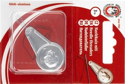 Zdjęcie produktu dla Nawlekacz 3szt/karta - 9x6 cm - Srebrny