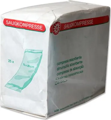 Produktbild von NOBA Saugkompressen unsteril 25 Stück 10 x 20 cm
