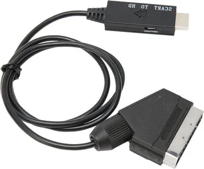 Immagine prodotto di Cavo adattatore SCART a HDMI 1080P con cavo di alimentazione USB - Convertitore audio-video.