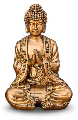 Buddha Statue gold 12 cm – Feng Shui Dekofigur – Ruhe & Spiritualität