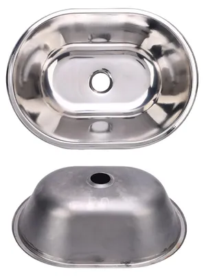 Image de Évier pour camping-car, dimensions 14,72 x 10,79 x 3,94 pouces, en acier inoxydable, à encastrer, avec un trou de vidange de 40 mm, idéal pour bateau, camping-car, food truck