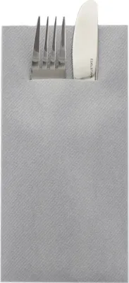 Produktbild von Sovie HOME Besteckserviette Grau aus Linclass® Airlaid 40 x 40 cm, 1/8 Falz, 12 Stück