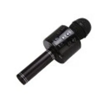 Obrázok produktu pre čierny bezdrôtový mikrofón pre karaoke + nahrávanie + reproduktor