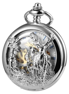 Productafbeelding van Retro zakhorloge met handopwind en ketting