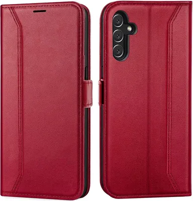 Produktbild von Conie RFID Klapp Tasche für Samsung Galaxy A34 5G Kartenfach Hülle Rundumschutz in Rot
