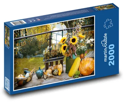 Zdjęcie produktu dla Puzzle 2000 Jesienne zbiory z dyniami - martinpuzzle