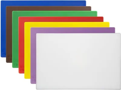 Produktbild von Hygiplas Low Density Schneidebretter - 7 Stück - LDPE - 1 x 45 x 30cm