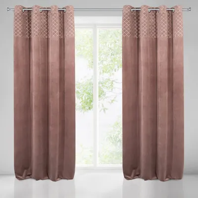 Produktbild von Vorhang KARINA 2 rosa 140x250 cm  Ösen Ösenvorhang