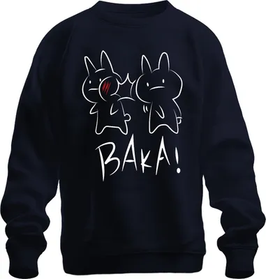 Immagine prodotto di BAKA! Anime Bunny Slap Kawaii Otaku Manga Gift Cute Unisex Sweatshirt Pullover, Navy, 3XL