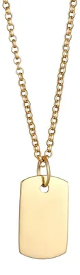 Productafbeelding van Heren Ketting met Gegraveerde Pendant in 375 Geel Goud
