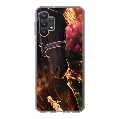 Produktbild von MuchoWow® Handyhülle Schutzhülle Hülle für Samsung Galaxy A32 5G Pferd - Sonne - Porträt Silikon Softcase Handy Hülle - Softcase
