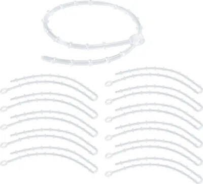 Produktbild von in - Wiederverwendbare Kabelbinder - 29 cm lang Ø 3 mm - Transparent - 12 Stück.