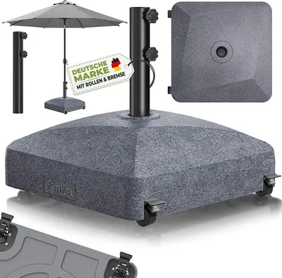 Imagen del producto de Soporte para sombrillas GRAVIA con ruedas y frenos, para diámetros de 1,8 a 3,7 metros
