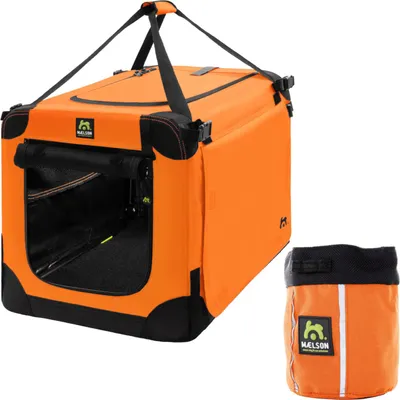 Produktbild von Maelson Soft Kennel Neon Orange 72 cm + Treatee Mag Pouch - Transportbox und Leckerli-Tasche