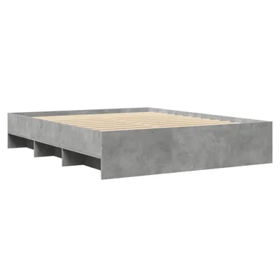 Produktbild von Bettgestell ohne Matratze Betongrau 160x200 cm Holzwerkstoff