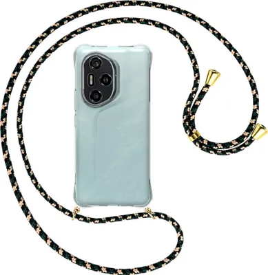 Produktbild von Handykette Backcover-Schutzhülle mit Band (Metall goldfarben) für Honor 300 Pro 5G - camouflage