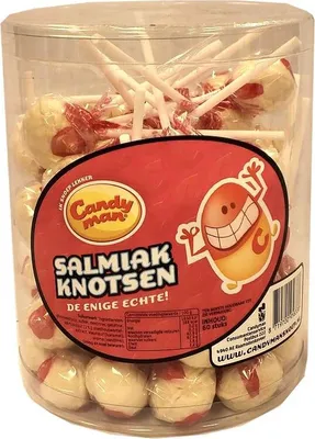 Produktbild von Candyman Salmiak Knotsen 60Stck. (Salmiak-Lutscher)