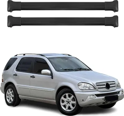 Produktbild von Dachträger Gepäckträger für Mercedes M Klasse W163 1998-2005 Aluminium Schwarz