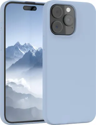 Produktbild von EAZY CASE Silikonhülle für Apple iPhone 15 Pro Max Silikon Backcover Schutz in Blau