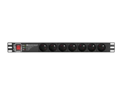 Produktbild von Lanberg Netzleiste Rack Pdu 19  (1U  16A  7X 230V Pl  2M)