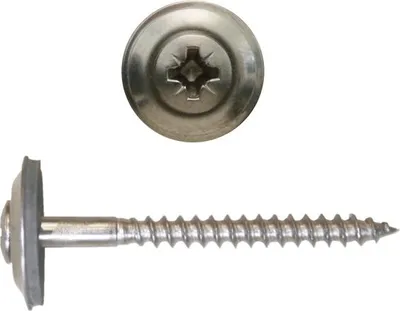 Produktbild von 100 Stk. Spenglerschrauben mit Dichtscheibe 4,5x60 Edelstahl V2A