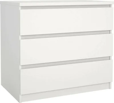 Produktbild von Kommode Aglae, Mehrzweckkommode, Schlafzimmerkommode, Schrank mit Schubladen, 77x50 h70 cm, Weiß