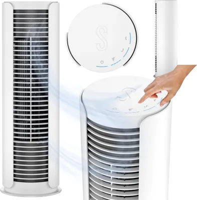Produktbild von Stadler Form Peter Little, Haushaltsturmventilator, Weiß, Tisch, Metall, Kunststoff, 54 dB, 37 m³