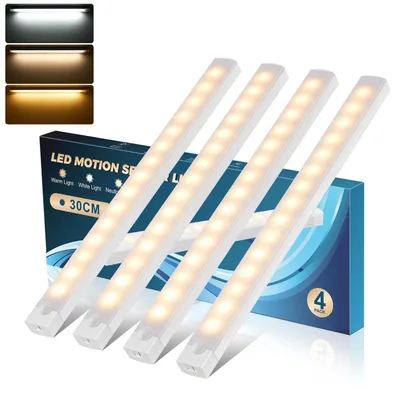 Image de Éclairage LED pour meubles avec détecteur de mouvement, lampe sous-meuble LED pour cuisine