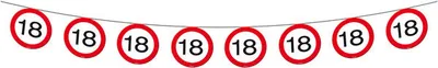 Produktbild von Verkehrsschild 18 Wimpelkette 12m