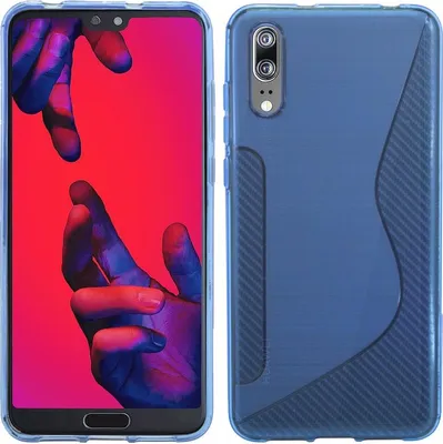 Produktbild von Huawei P20 Handy Silikon Schutzhülle Cover Case Blau