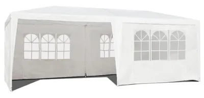 Image de Tente de jardin commerciale 3 x 6 m, 6 parois, blanche, MultiGarden