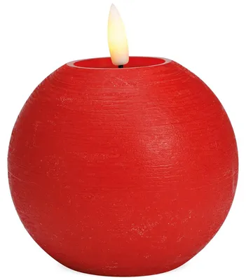 Immagine prodotto di Set di sfere di candela a LED in vera cera tremolante, Ø 10x9 cm, rosso