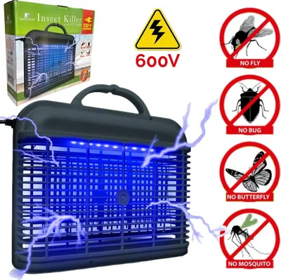 Obrázek produktu pro Lampa proti hmyzu - Elektrická lampa proti komárům - 600V - Lapač komárů na zavěšení nebo postavení