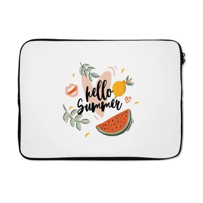 Produktbild von MuchoWow® Laptop Hülle 13 Zoll Zitrone - Wassermelone - Sommer Laptoptasche - Laptophülle - Sleeve - Rundumschutz