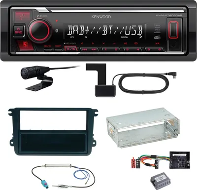 Produktbild von Kenwood KMM-BT408DAB Bluetooth DAB Einbauset für Seat Leon Altea XL Alhambra