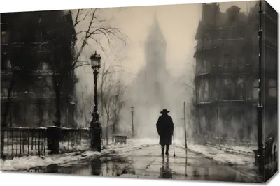 Zdjęcie produktu dla Obraz 60x40cm Mgła nad Londynem