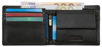 Produktbild von Benthill Geldbörse Herren Leder - Echtleder Geldbeutel mit RFID-Schutz - Slim Portemonnaie für Herren