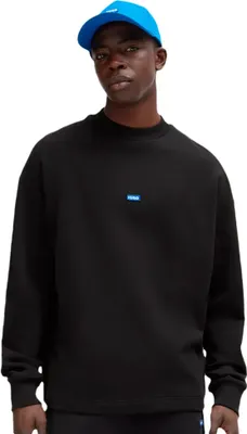 Produktbild von Boss Herren Frottee-Pullover aus Baumwolle mit Rundhalsausschnitt Regular Fit und elastischen Bündchen