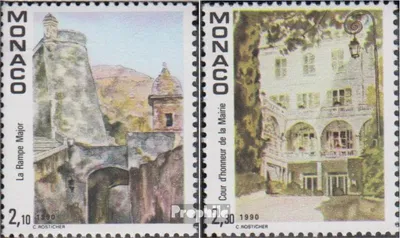 Produktbild von Briefmarken Monaco 1990 Mi 1945-1946 (kompl.Ausg.) postfrisch Ansichten von Monaco