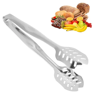 Produktbild von Besteckzange, 25 cm, Silberfarben, aus Edelstahl, für Salate, Gebäck und Grillen