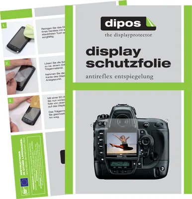Produktbild von 1x Schutzfolie für Nikon D3S matt Displayschutzfolie Folie Display Schutz dipos