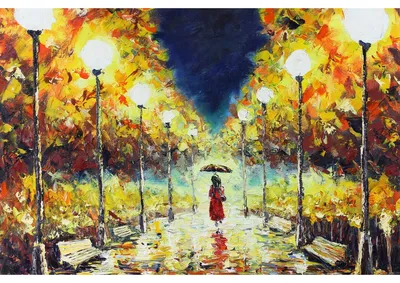 Image de Tableau sur verre synthétique peinture rue 65x97 cm, Tableau mural moderne pour décoration intérieure