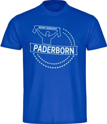 Produktbild von multifanshop Herren T-Shirt - Paderborn - Meine Fankurve, blau, Größe S