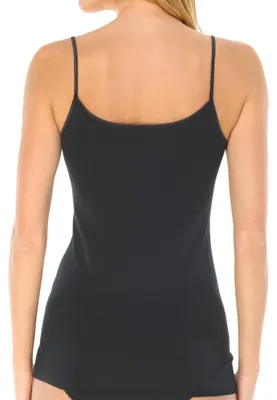 Produktbild von Schiesser Damen Spaghettitop Unterhemd - Baumwolle, schwarz, Größe 40