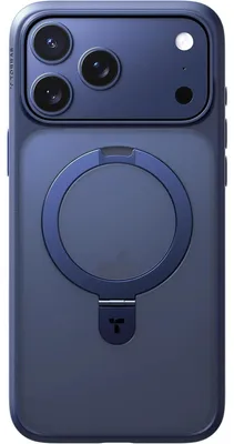 Produktbild von Hülle für iPhone 17 Pro mit MagSafe, integriertem Ständer, Militärfallschutz, Tiefblau