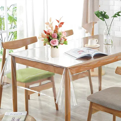 Imagen del producto de Mantel de PVC transparente, impermeable, de 150x300 cm