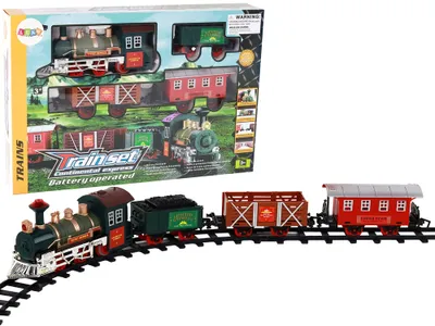 Produktbild von Zugset Waggons Batterie Lokomotive Elektrisch Sounds Lichter Spielzeug, Größe:UNIVERSAL